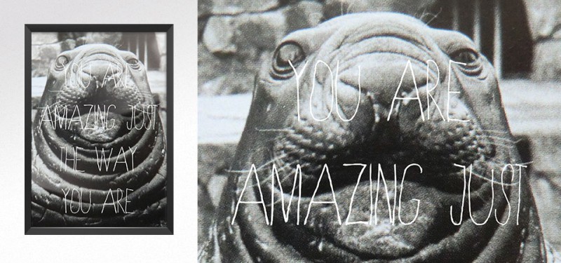 Plakat | Gestaltung von Zitaten You´re amazing just the way you´re